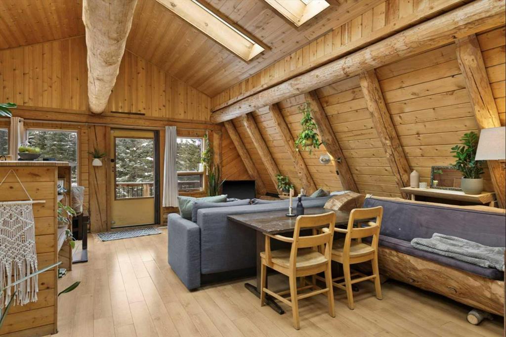 This versatile space could have a sleeping area upstairs...