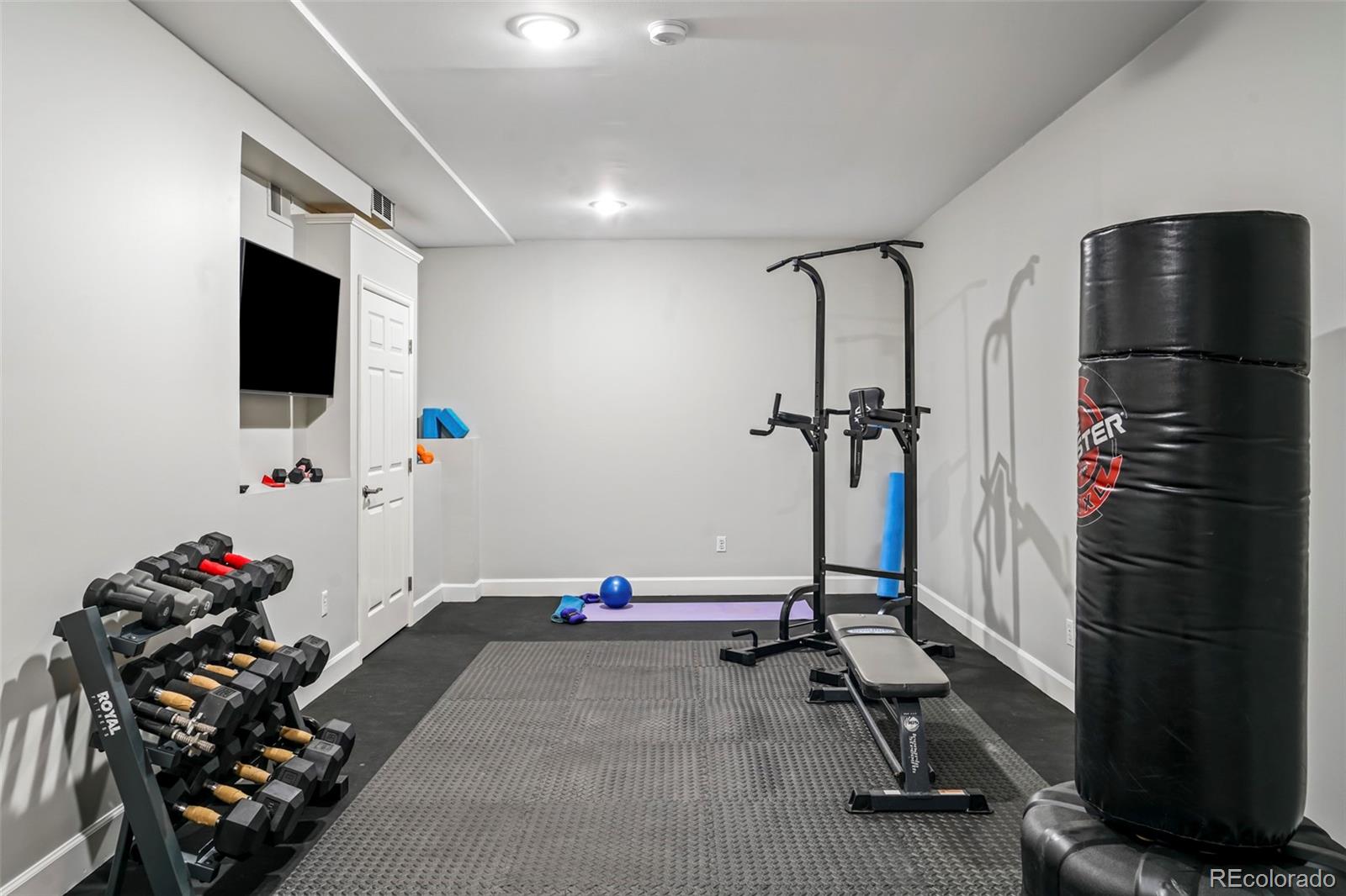 Large lower level home gym