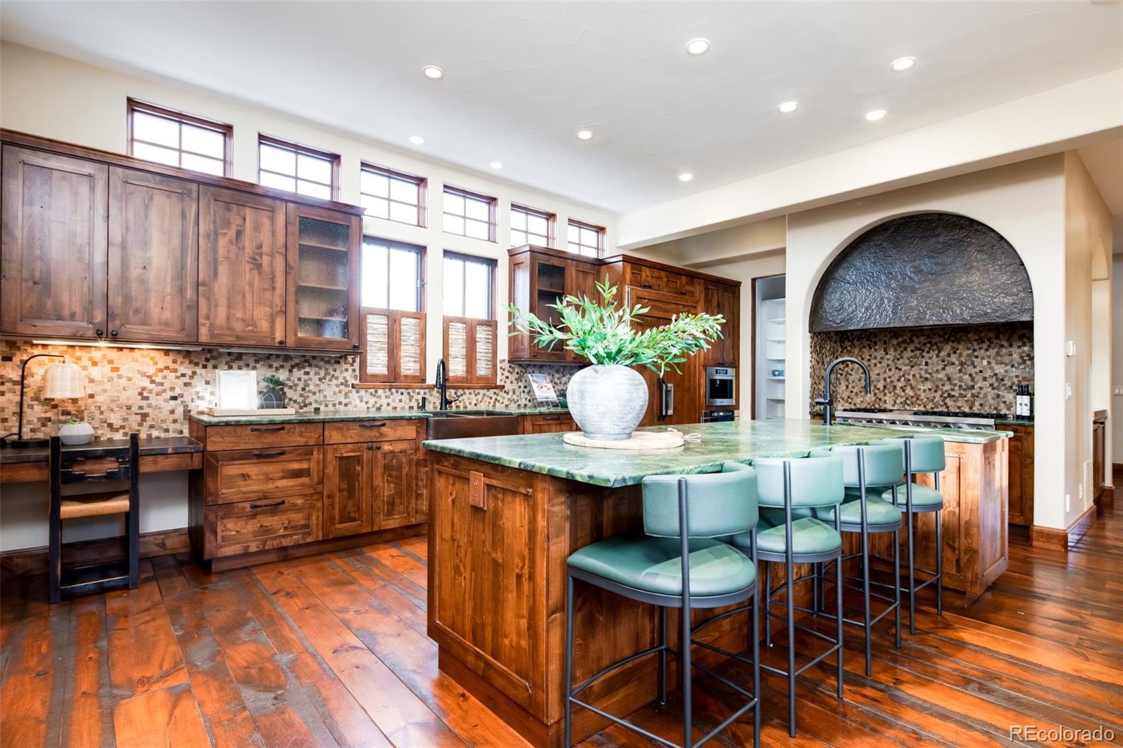 Kitchen with High End Appliances and Knotty Alder Cabinetry