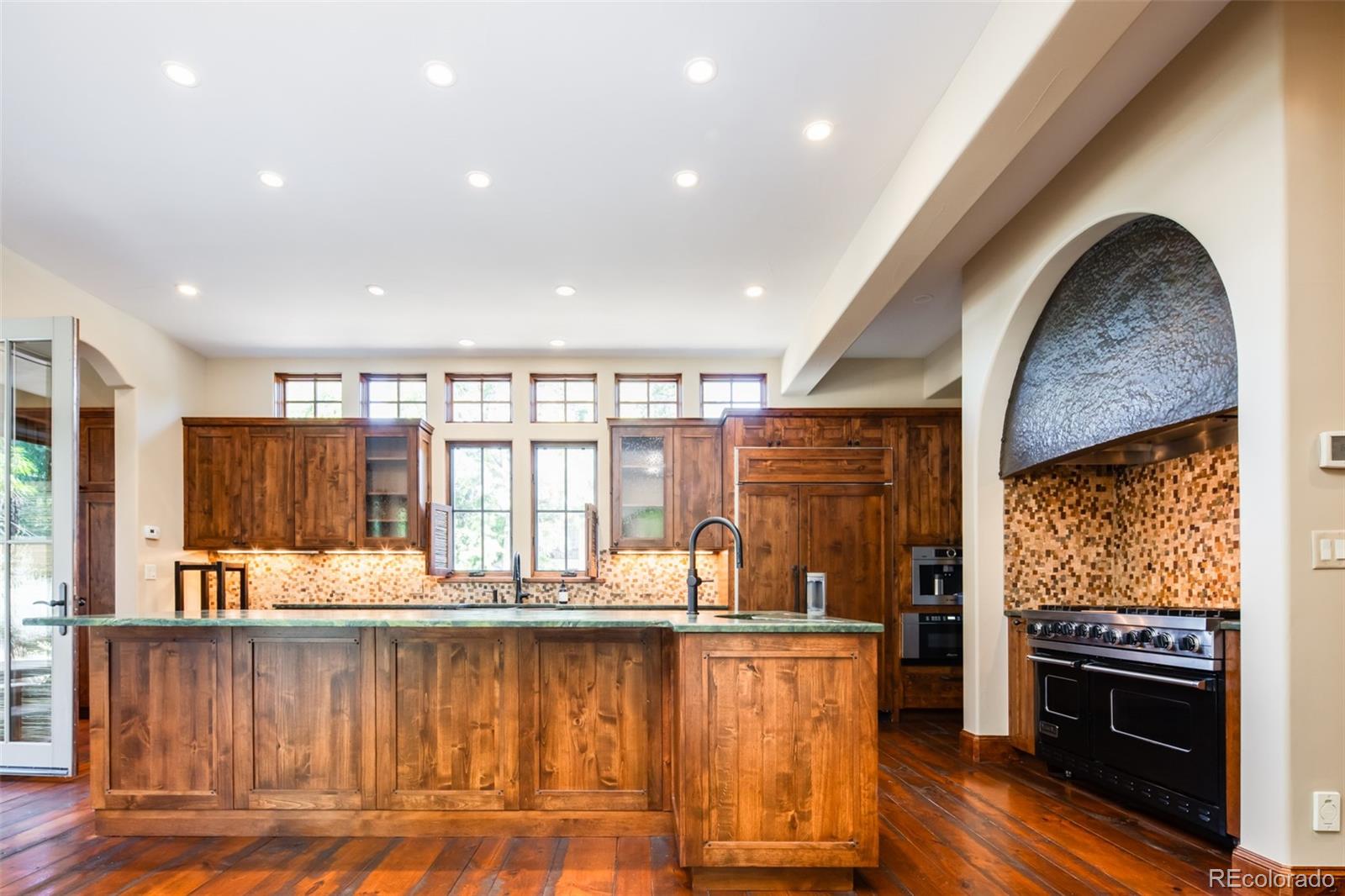 Kitchen with High End Appliances and Knotty Alder Cabinetry