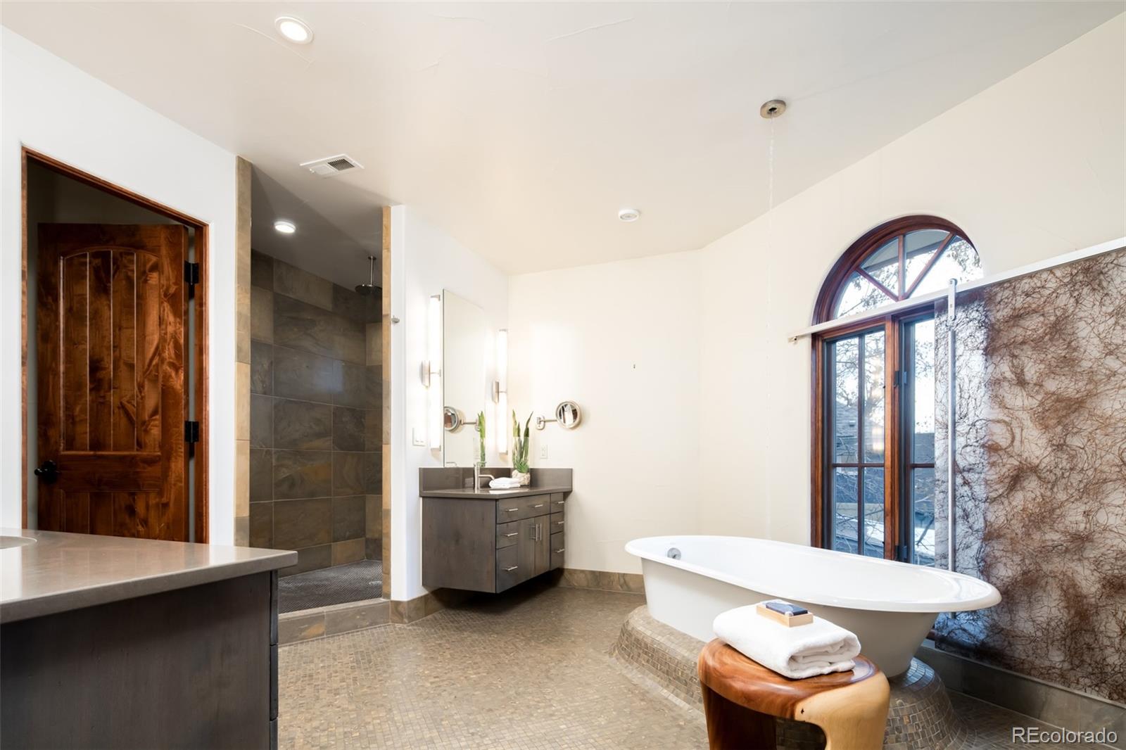 Primary Bath with Dual Vanities, Tub and Walk-in Shower