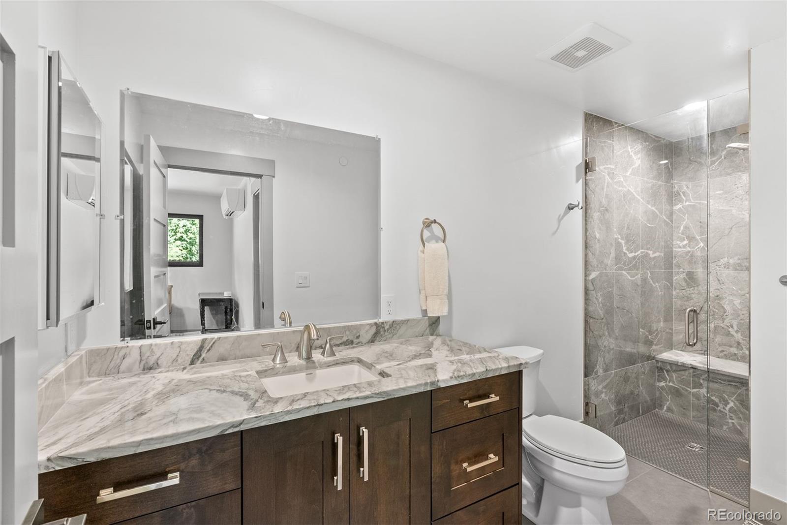 This bathroom perfectly balances style and practicality