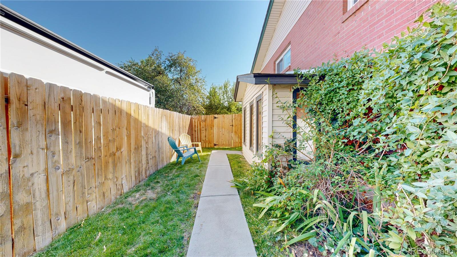 Private Side Yard from Basement