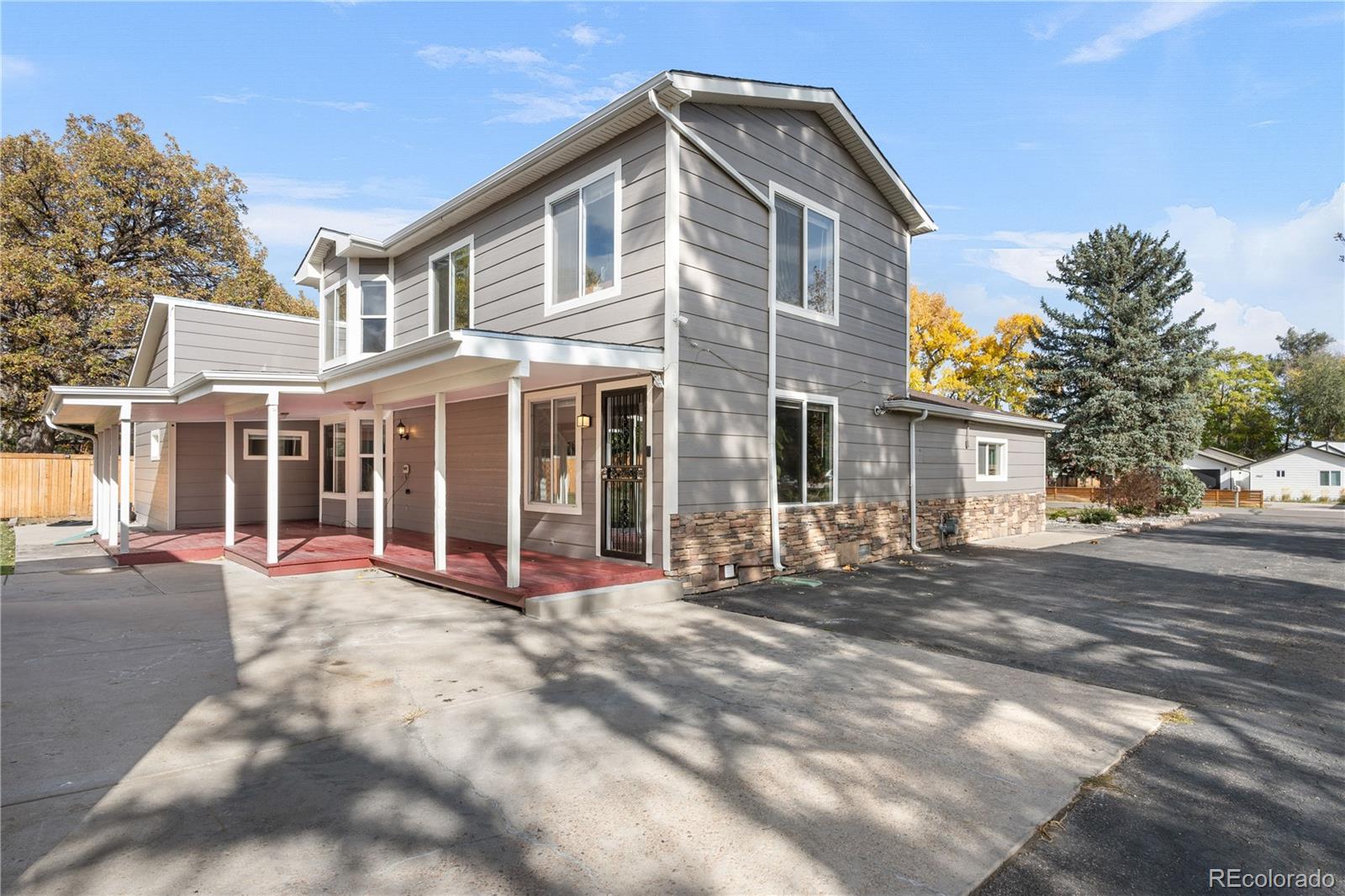 Large back porch.