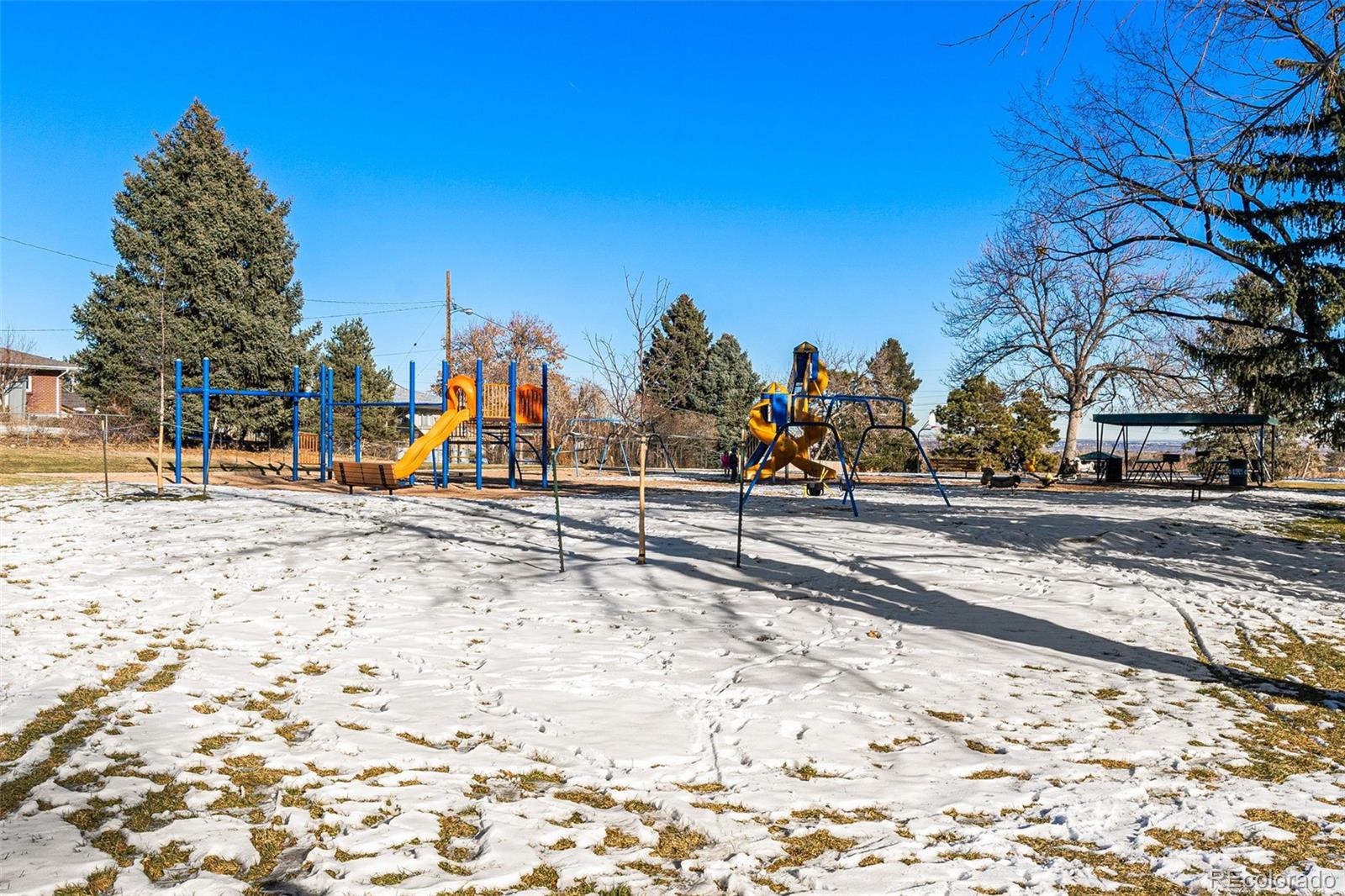 Neighborhood park 2 blocks away - playground, picnic area