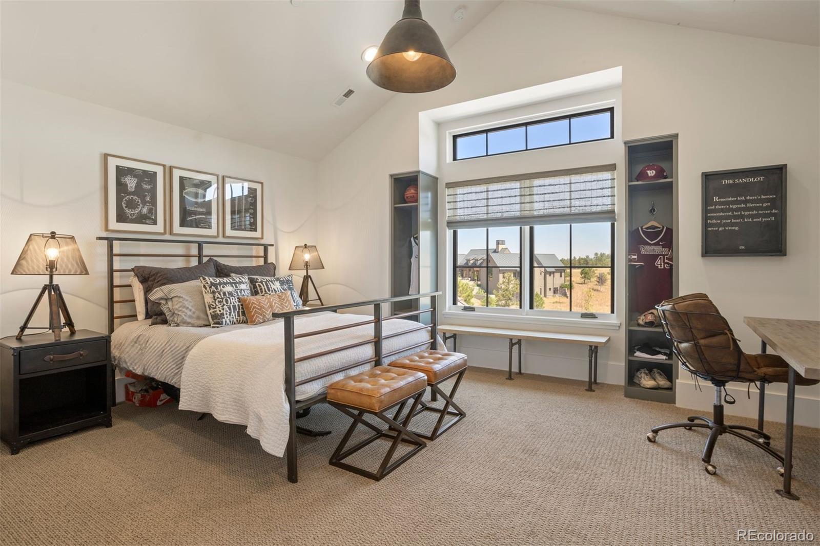 Upstairs bedroom one - all rooms have custom walk-in closets and ensuites.