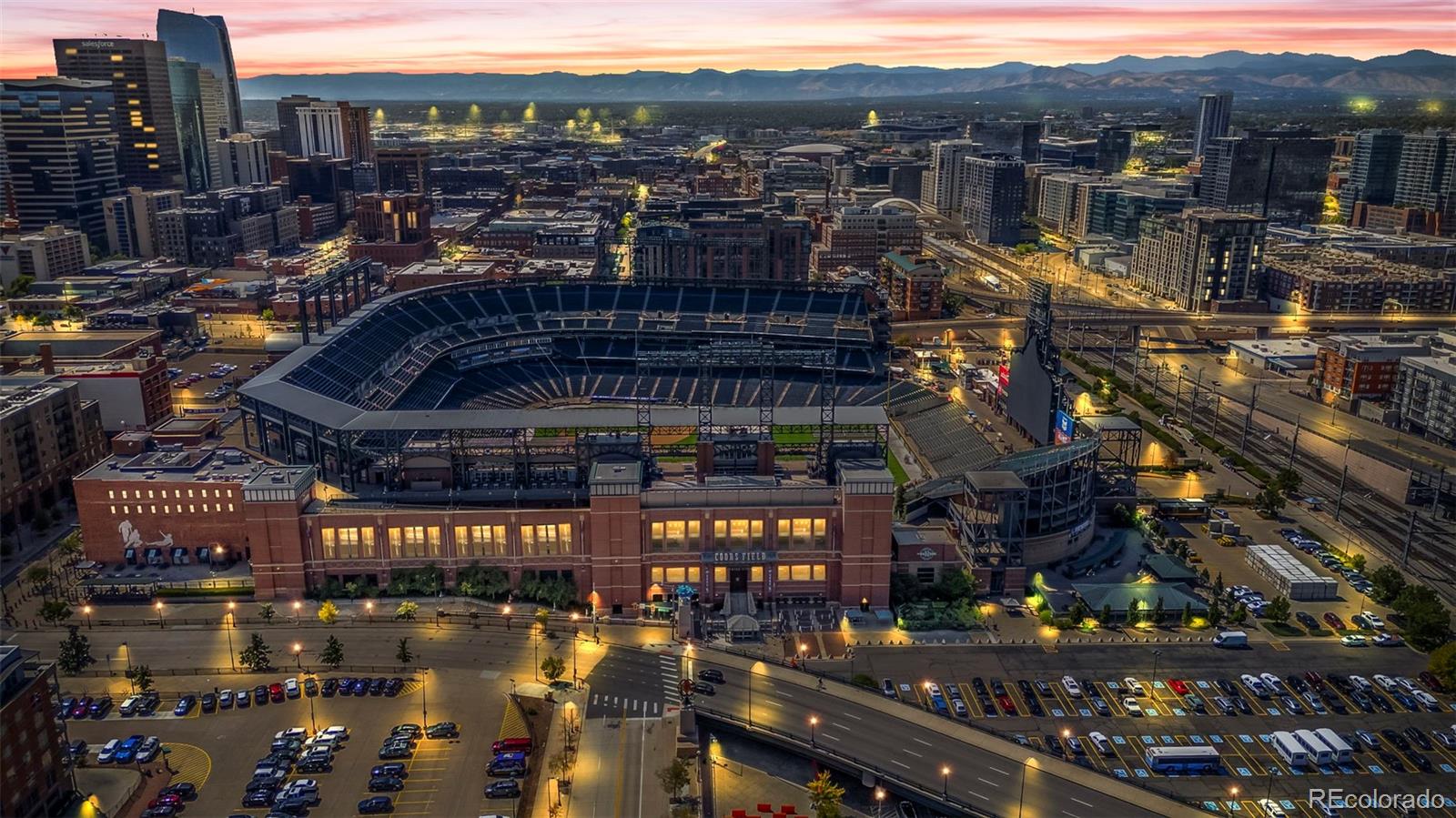 Views of Coors Field and moutains