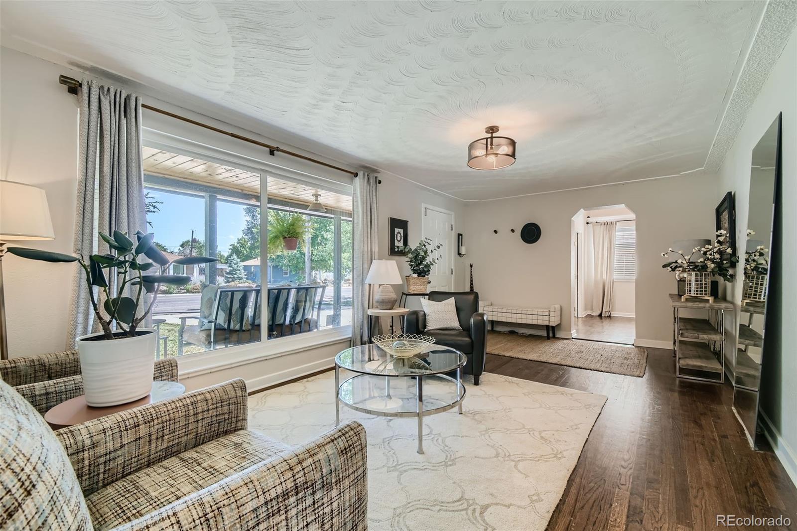 Living Room with hardwood floors