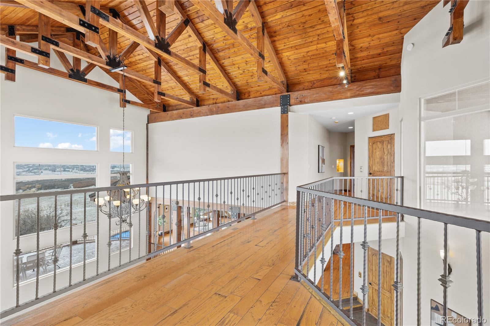 Gorgeous lofted wood ceilings.