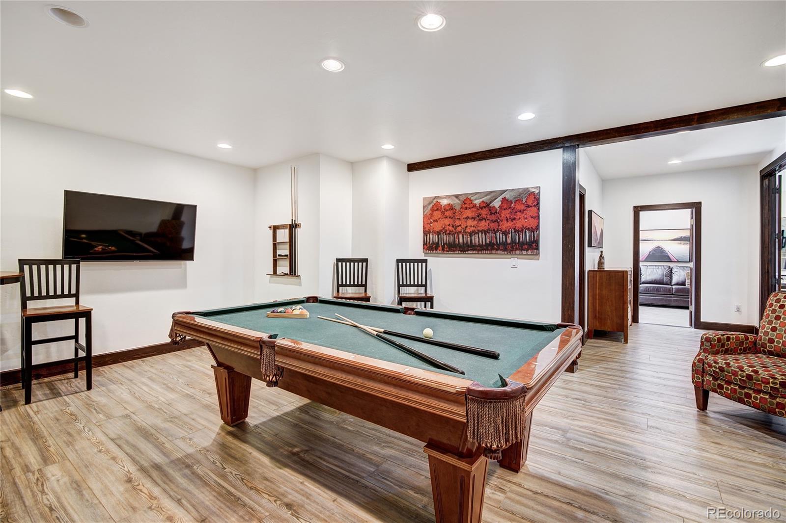 lower level billiards room