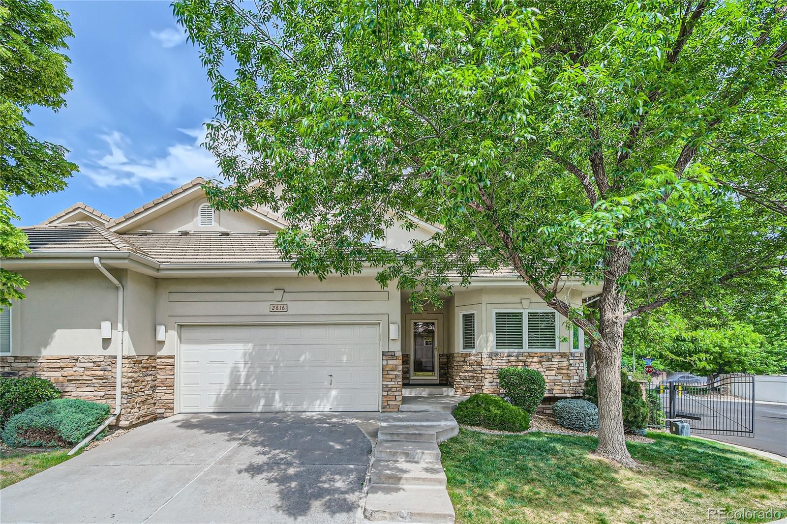 West facing driveway