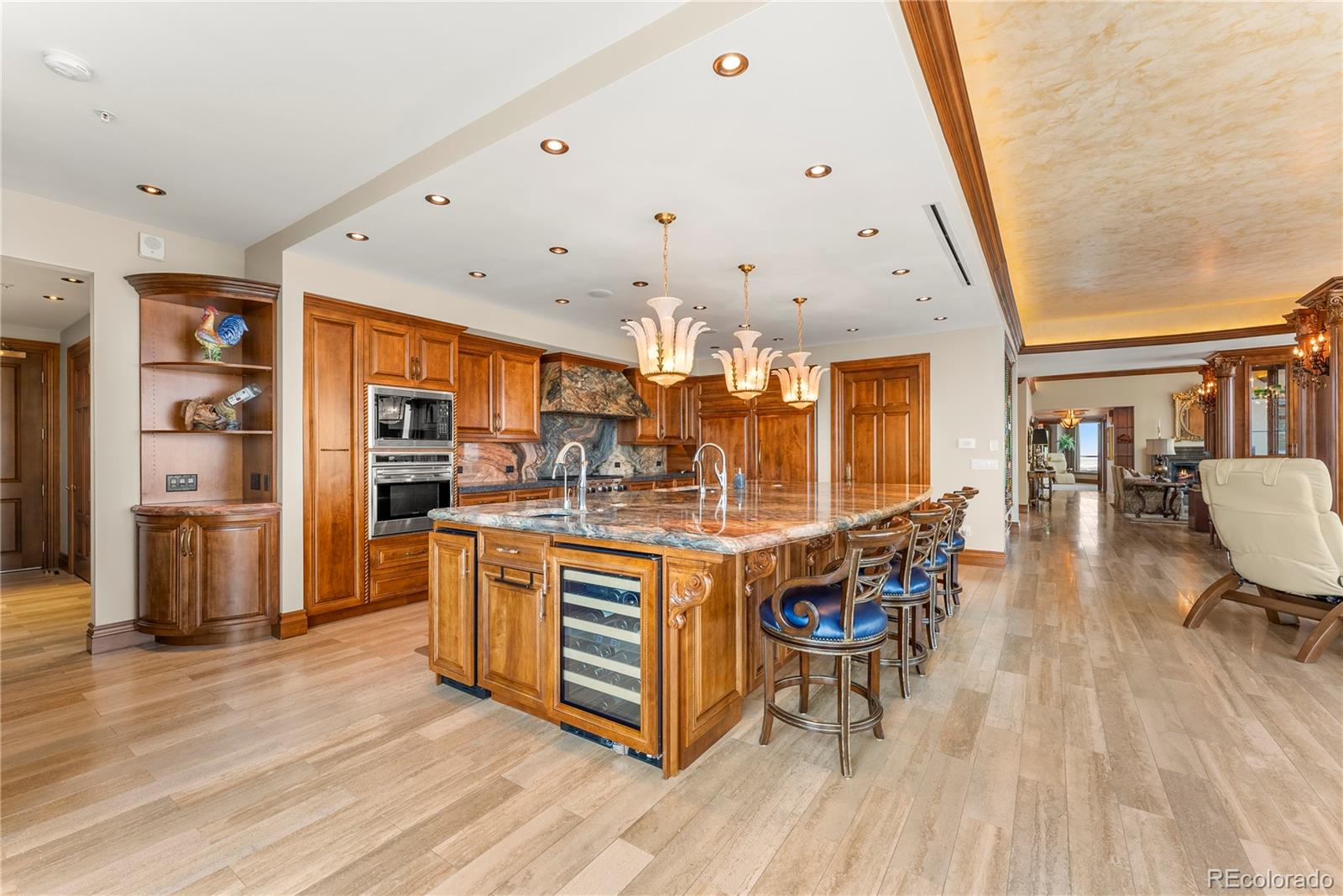 Kitchen- wine fridge and chef's sink