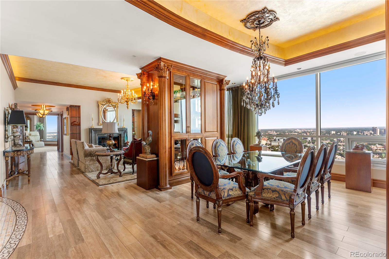 Main floor entry, formal dining and formal living