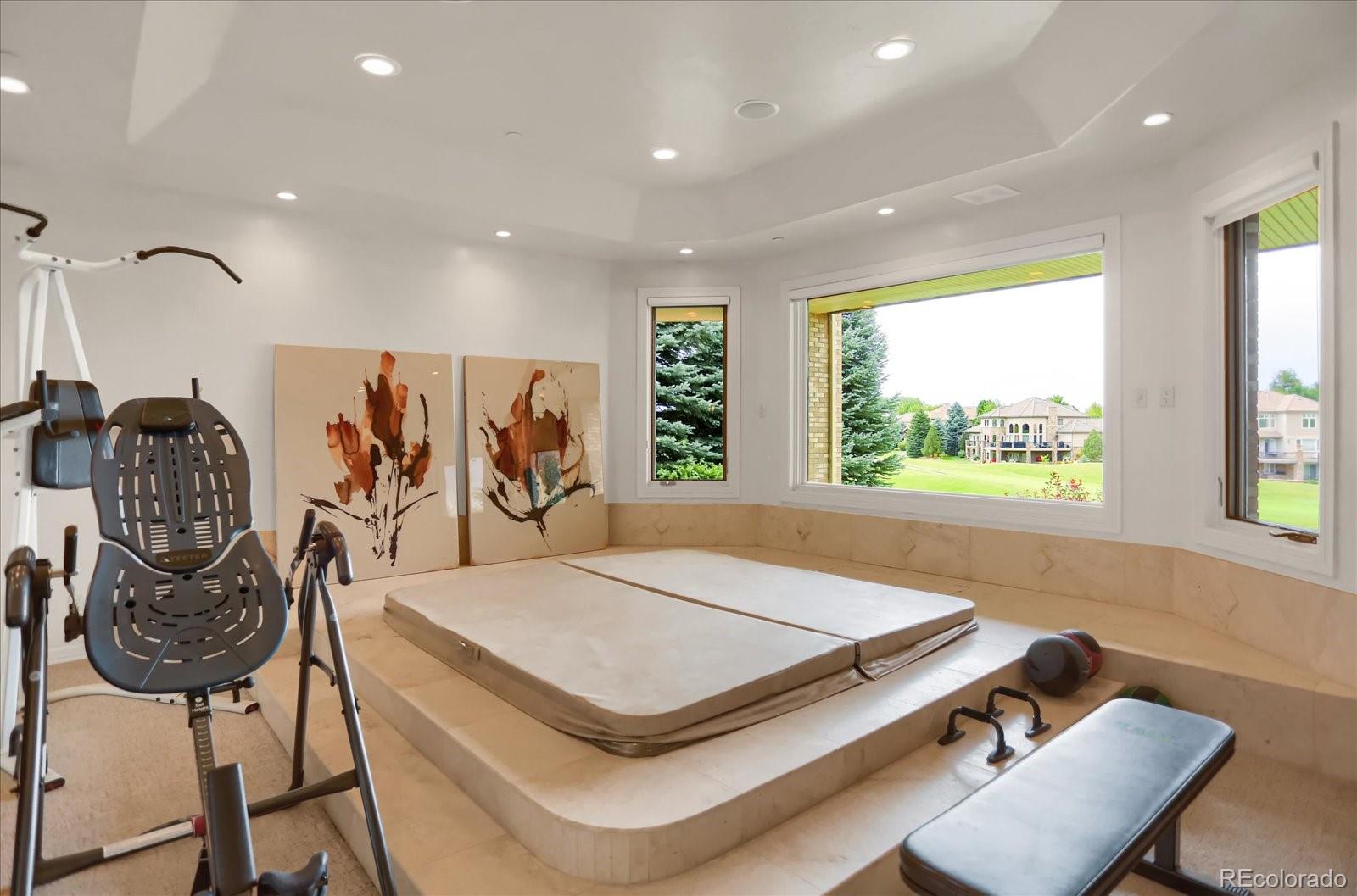 Workout and hot tub room