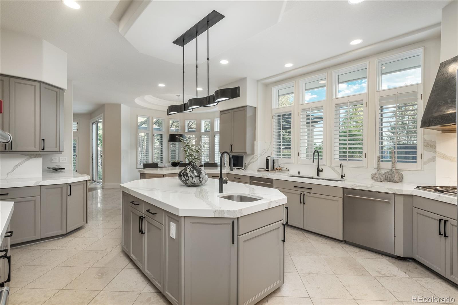 spacious kitchen with nook area.