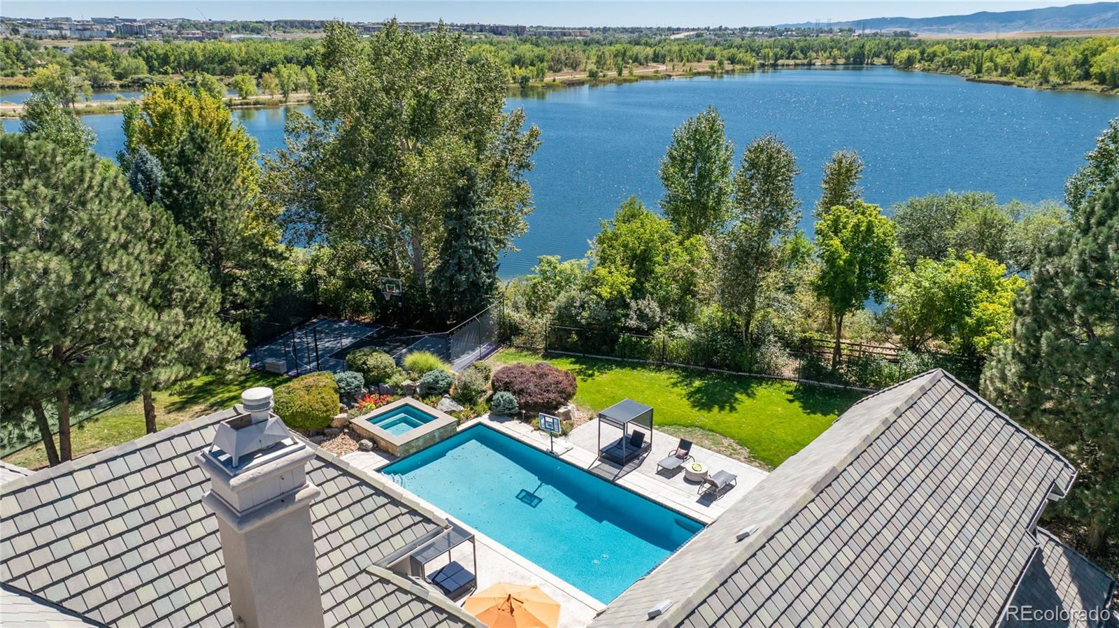 Pool and lake view