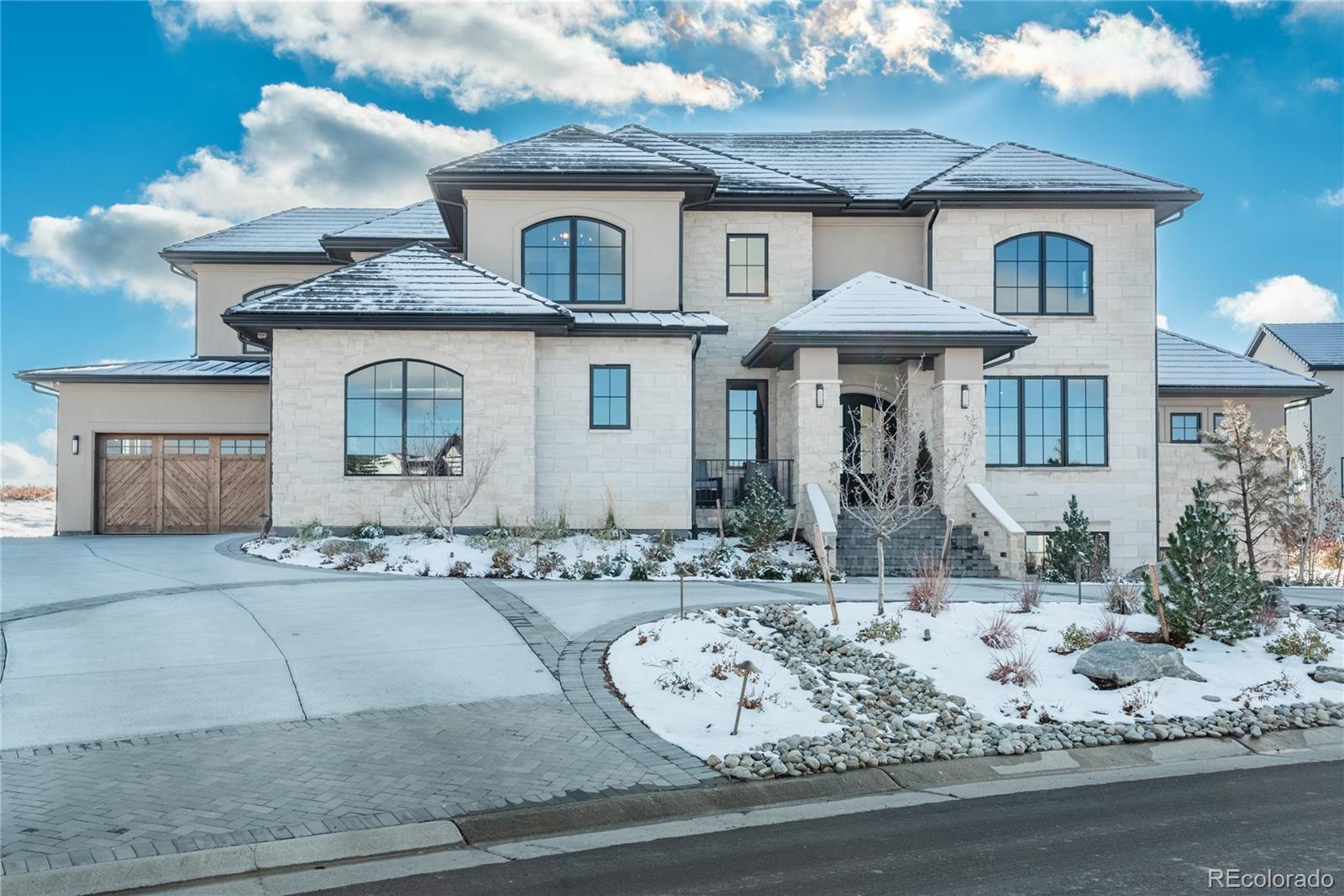 Heated circular driveway and heated steps to front porch