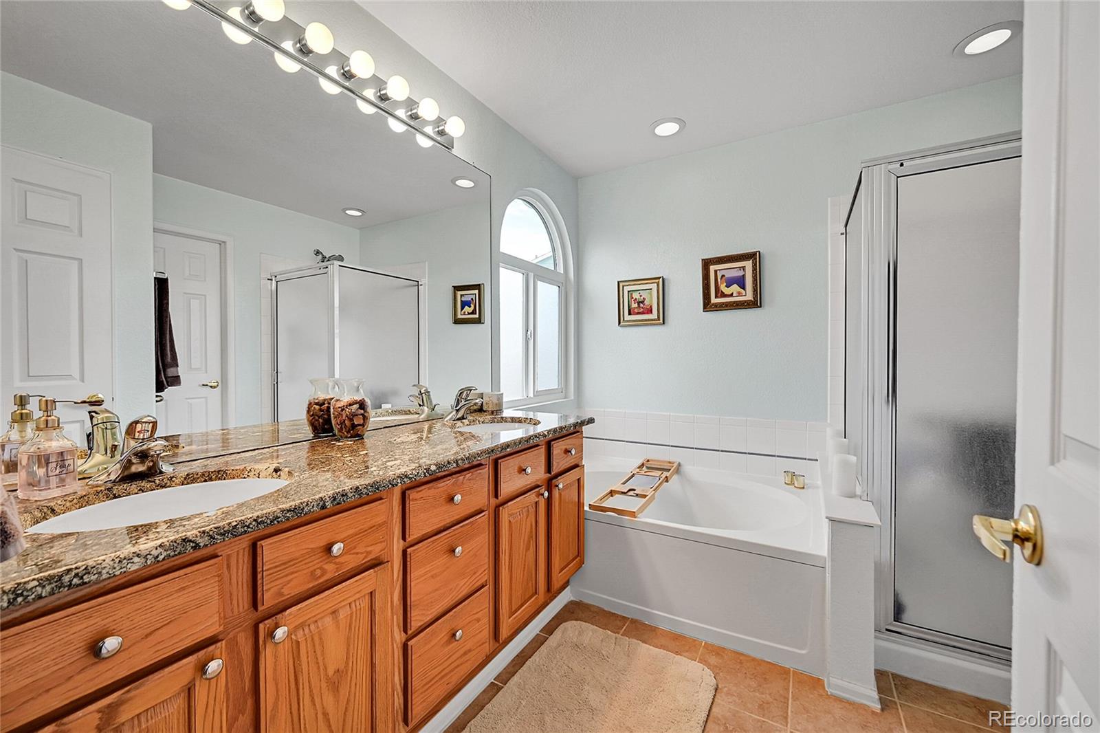 5-piece with primary bathroom with granite counters