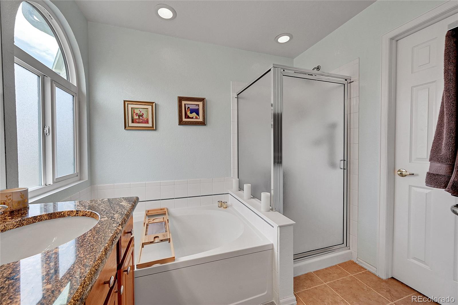 Relaxing large soaking tub