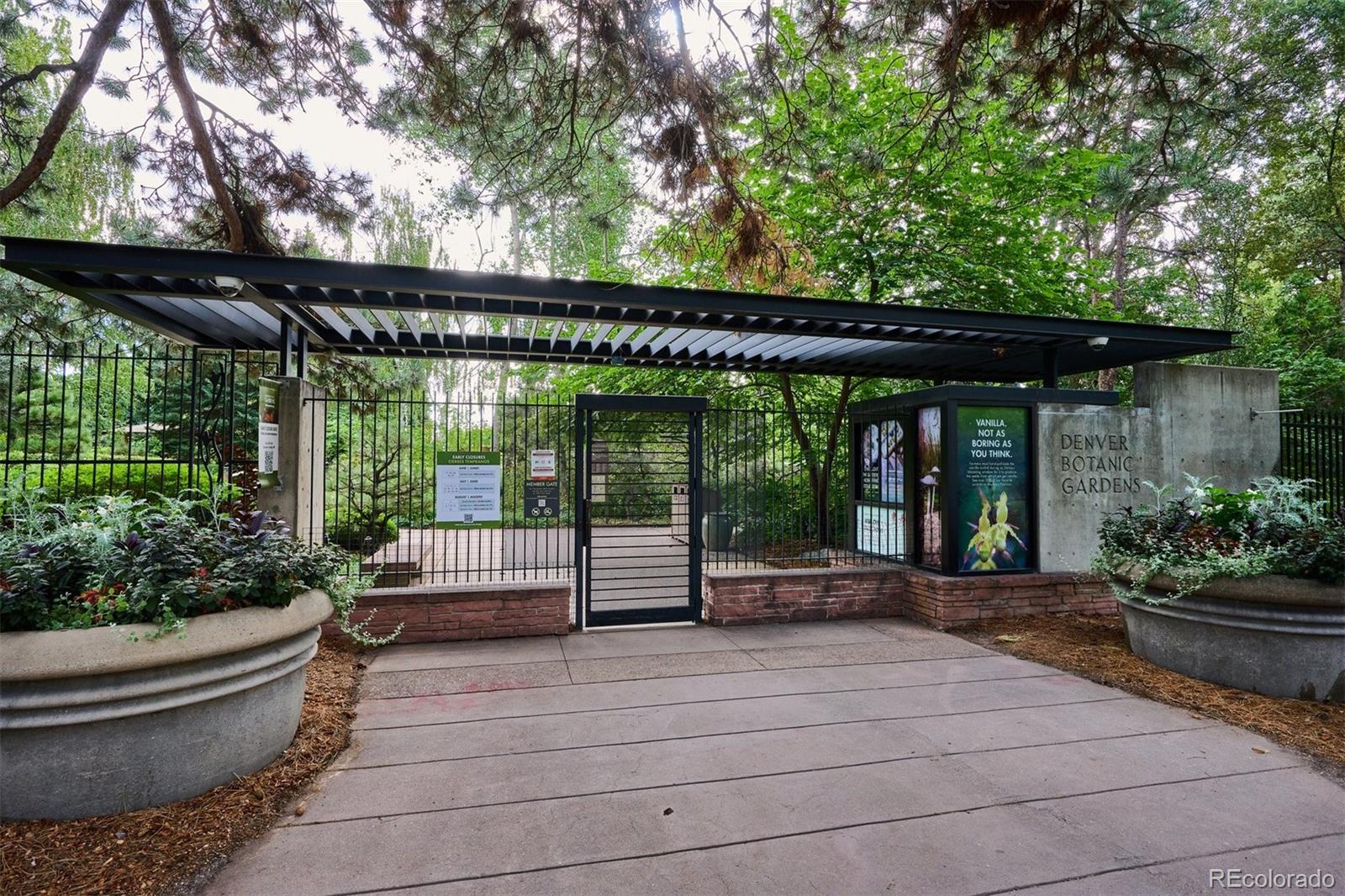 Back entrance to Denver Botanic Gardens