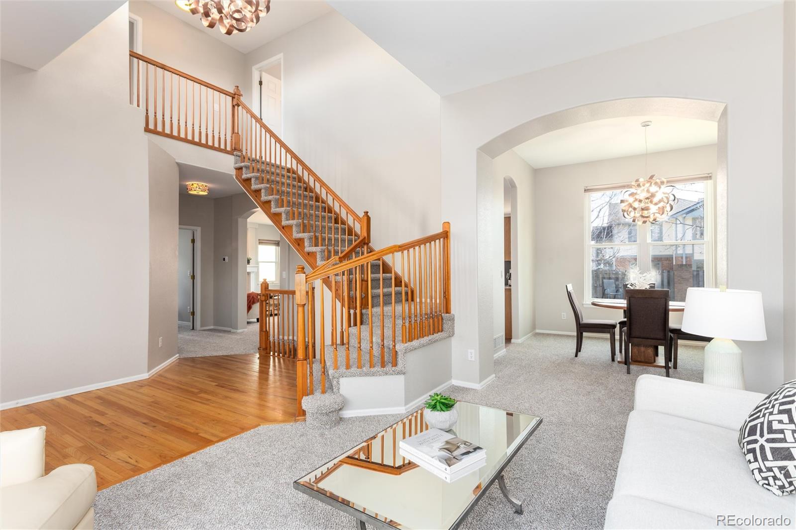 View of Living and Dining Spaces from Entryway