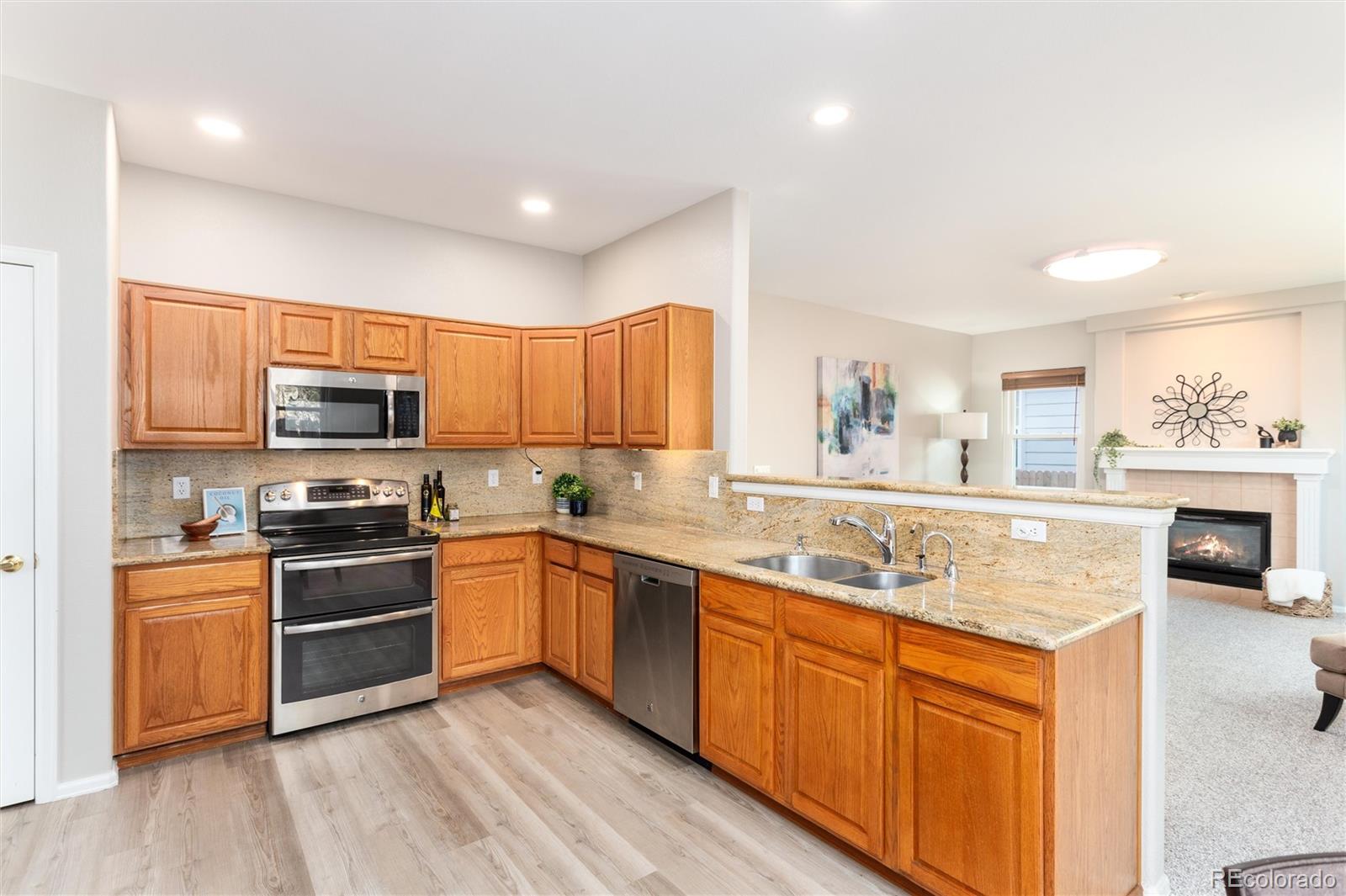 Spacious Kitchen with Granite Countertops