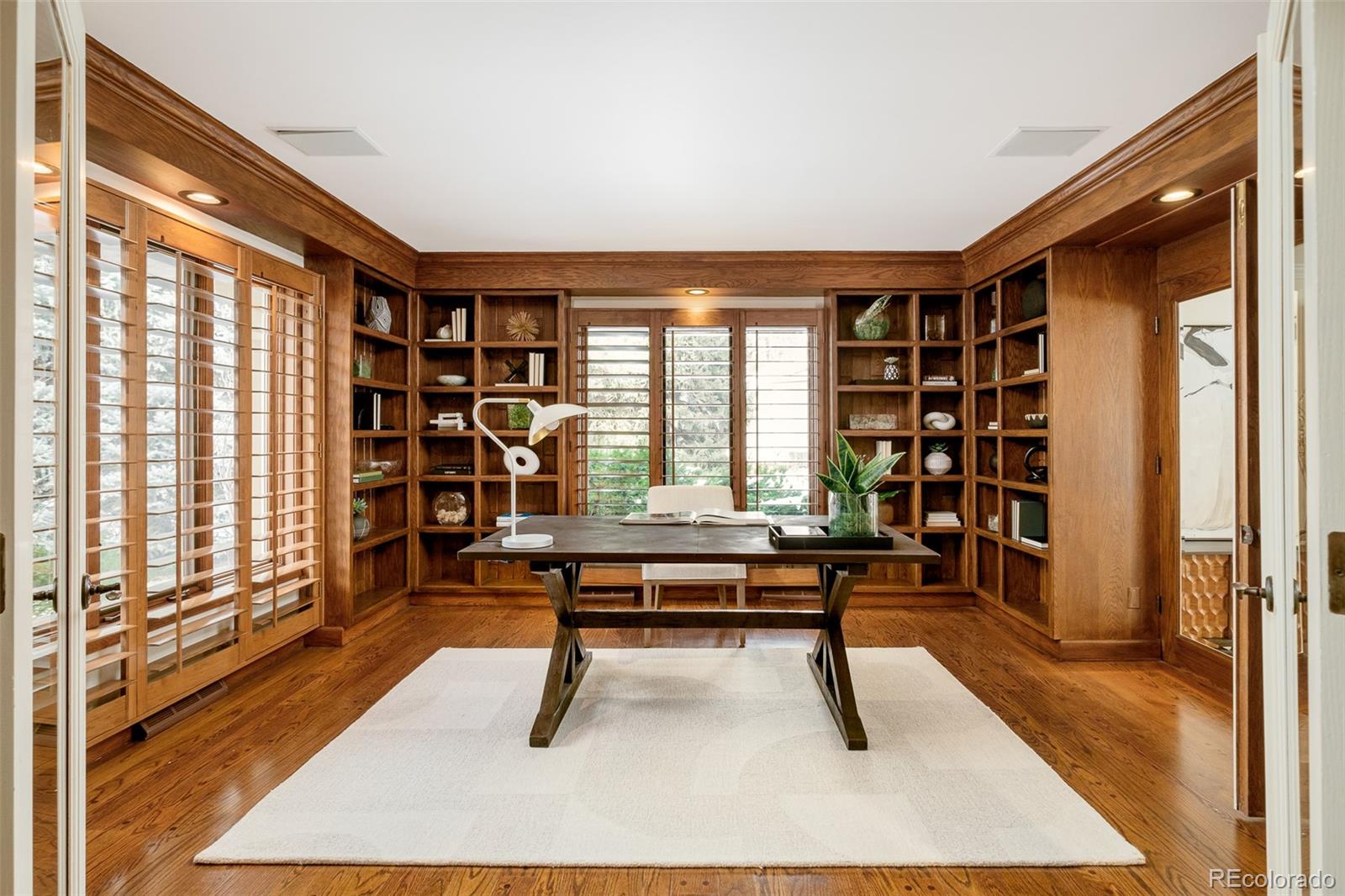 Dedicated study with built-ins and natural light