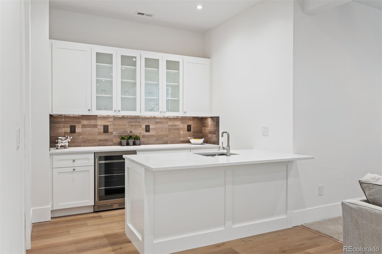 Lower Level Bar with Beverage center and Dishwasher