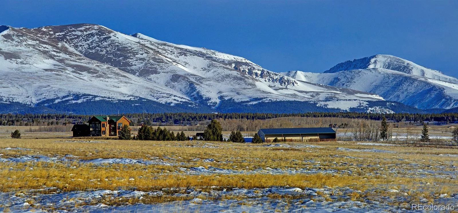 Dramatic view of ranch toward Fairplay and Silverheels