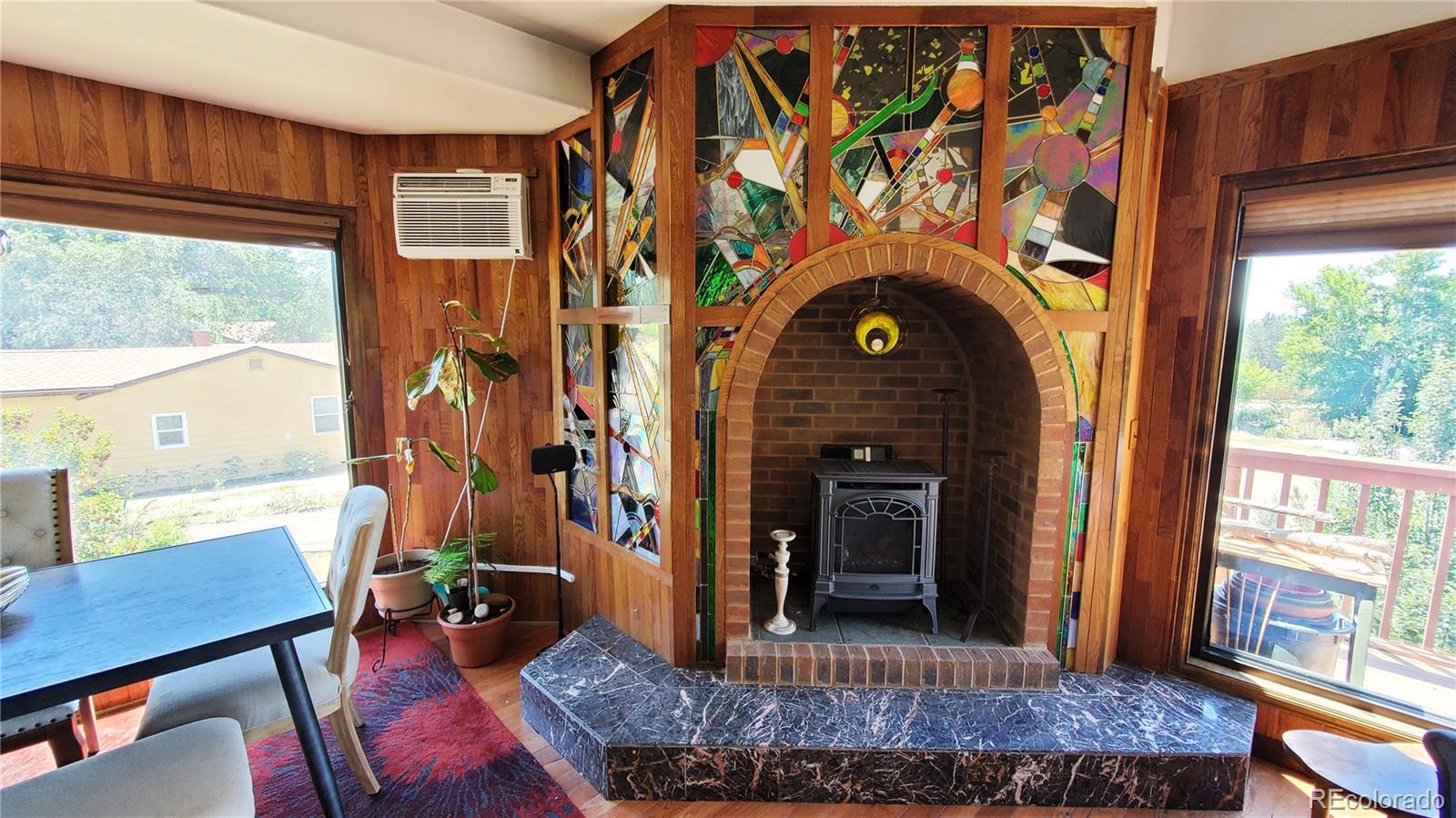 Stain Glass Fireplace