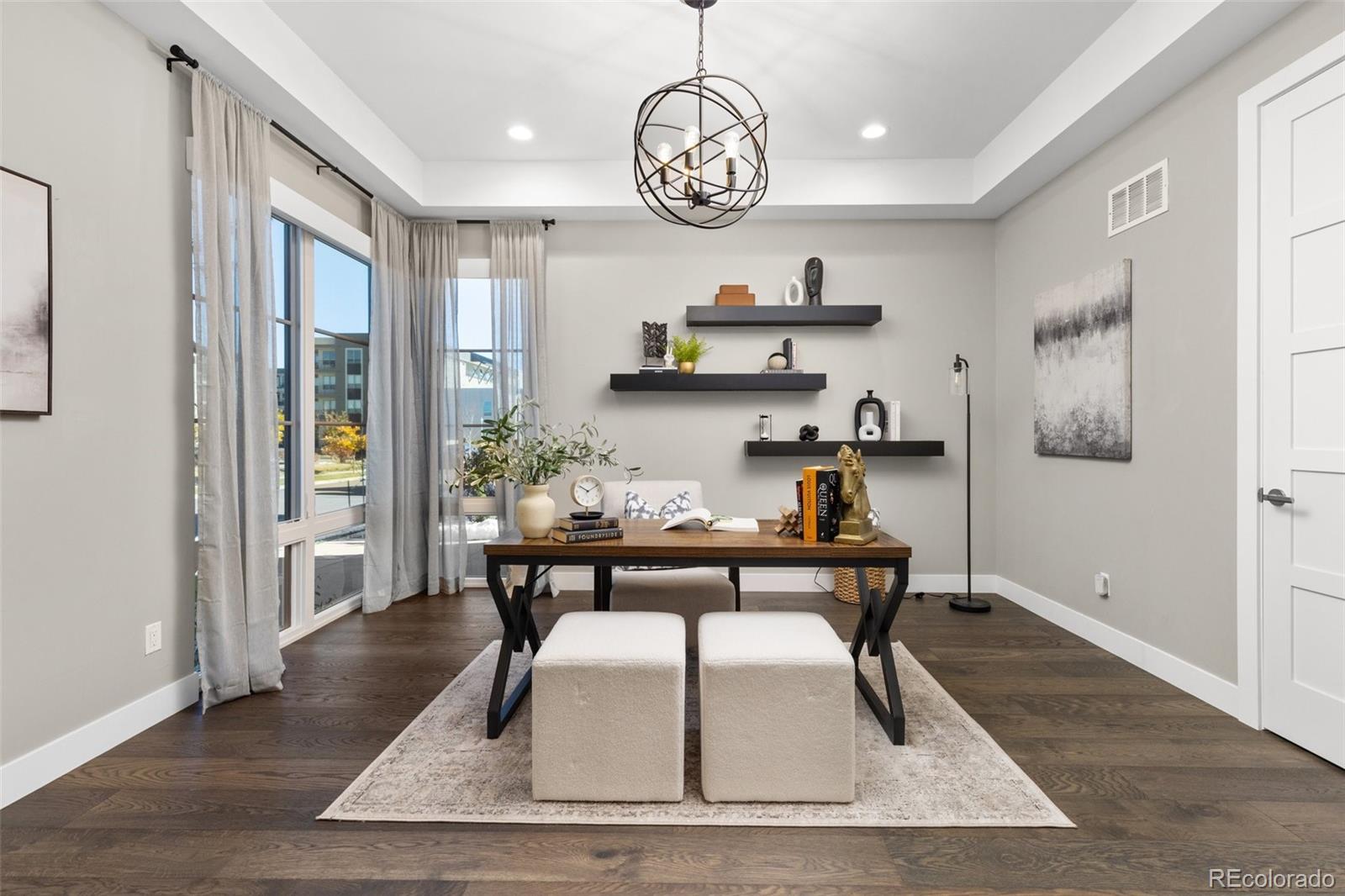 Main Floor Bedroom/Office with expansive doorways