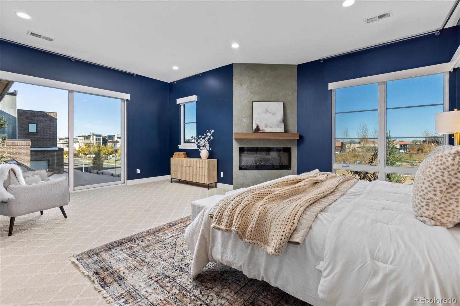 Primary bedroom with abundant natural light