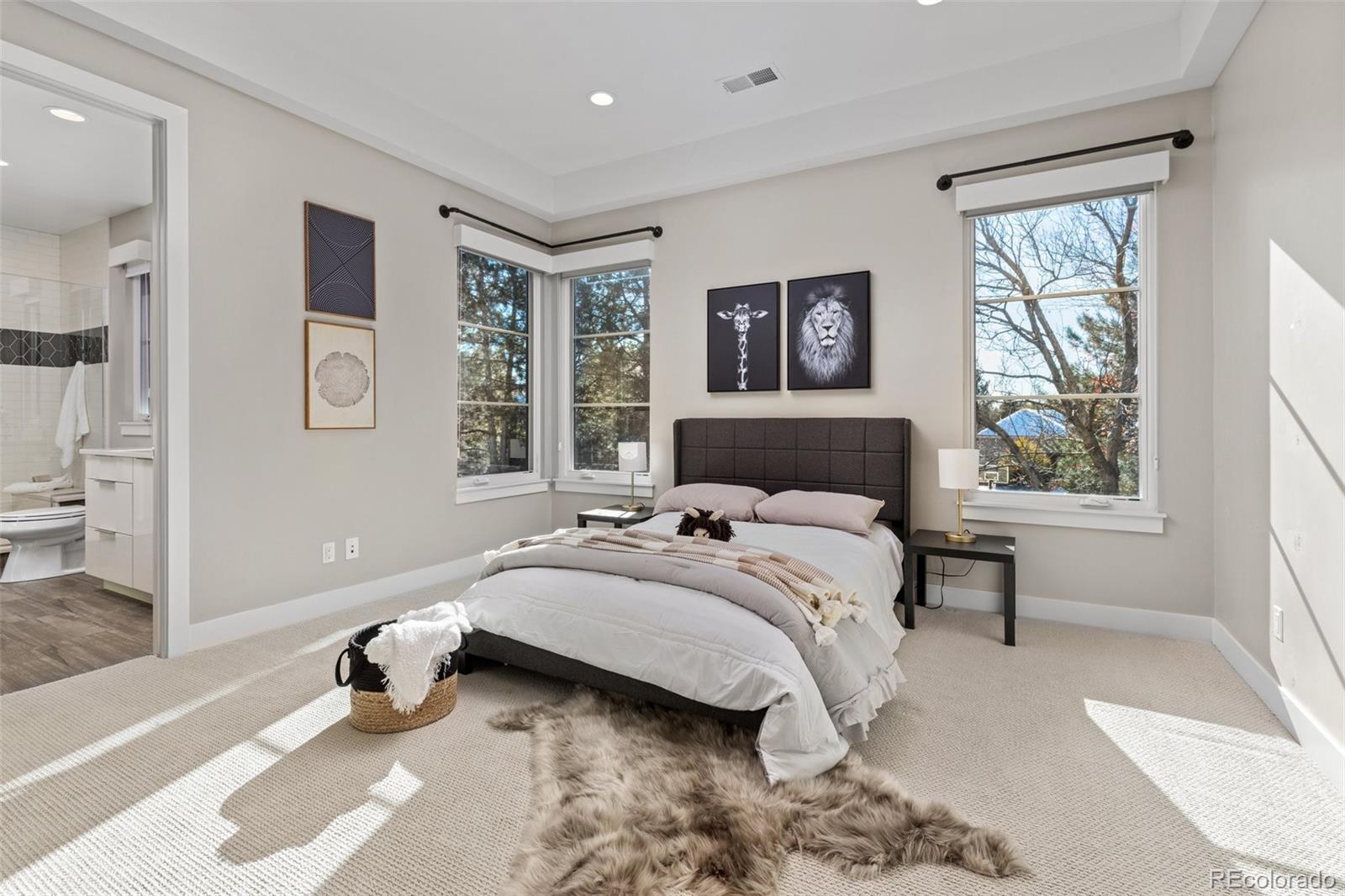 Spacious Bedroom with private bath and walk-in closet