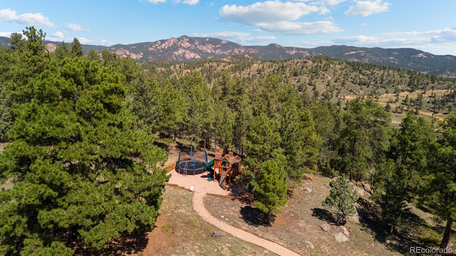 View above luxury play area.