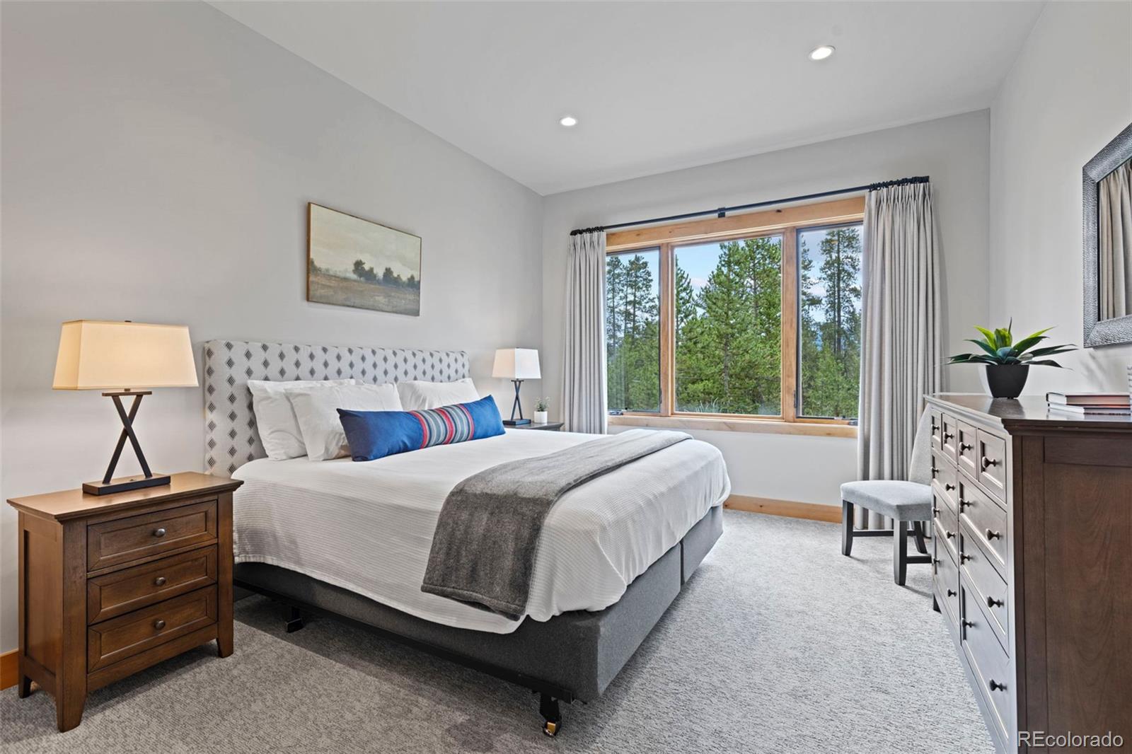 Guest bedroom with privacy at the end of the hall