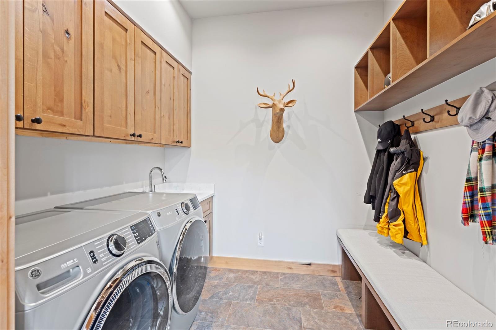 Convenient laundry and mud room location