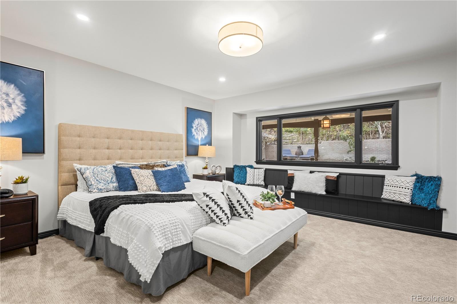 Master Bedroom with view of backyard.