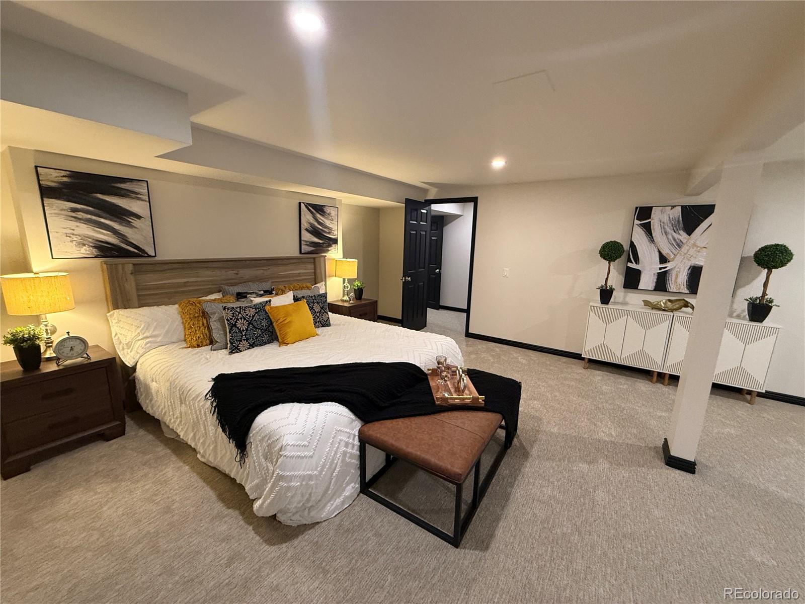 Large secondary bedroom in basement