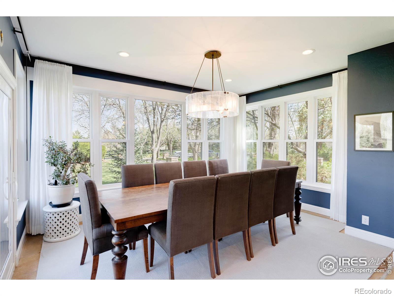 Dining Room with windows on 3 sides