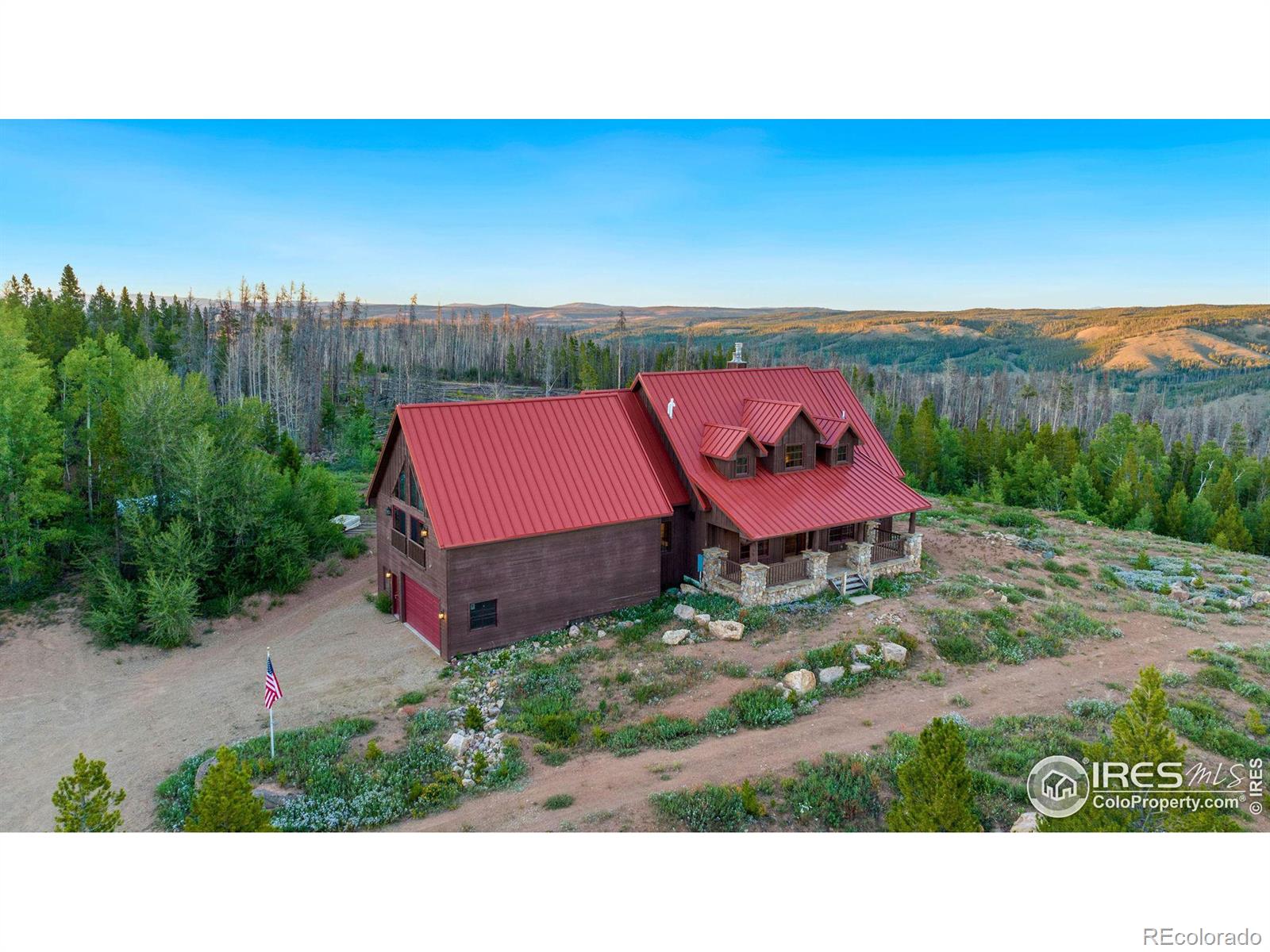 Overhead view of cabin