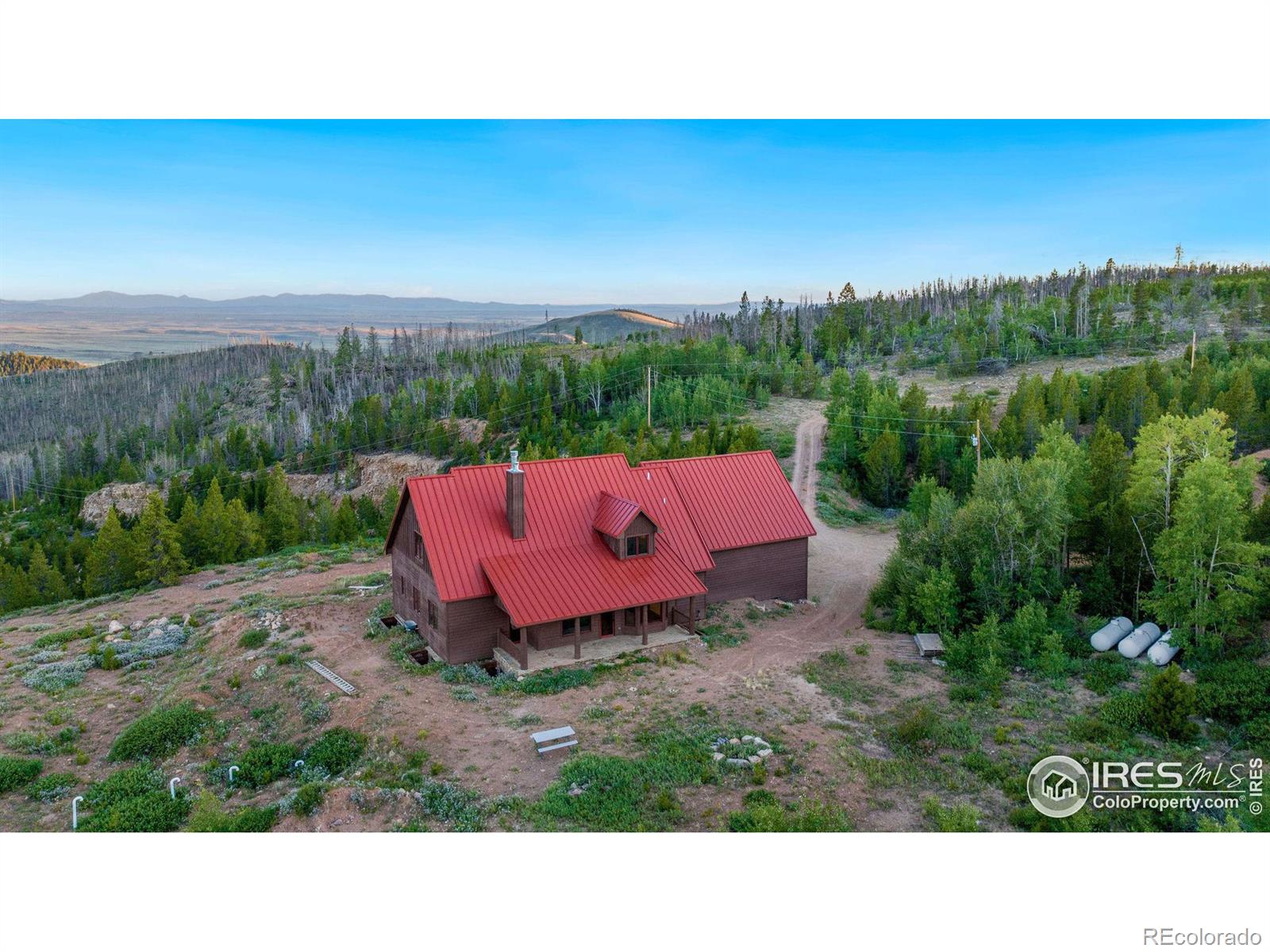 Overhead view of cabin