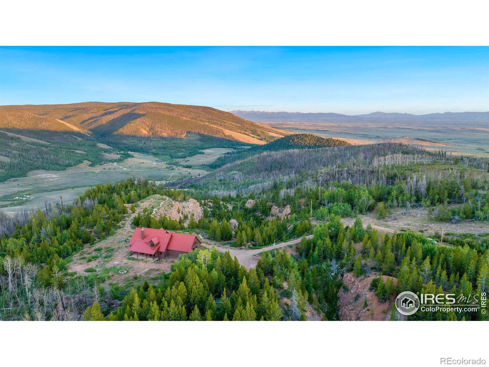 Overhead view of cabin