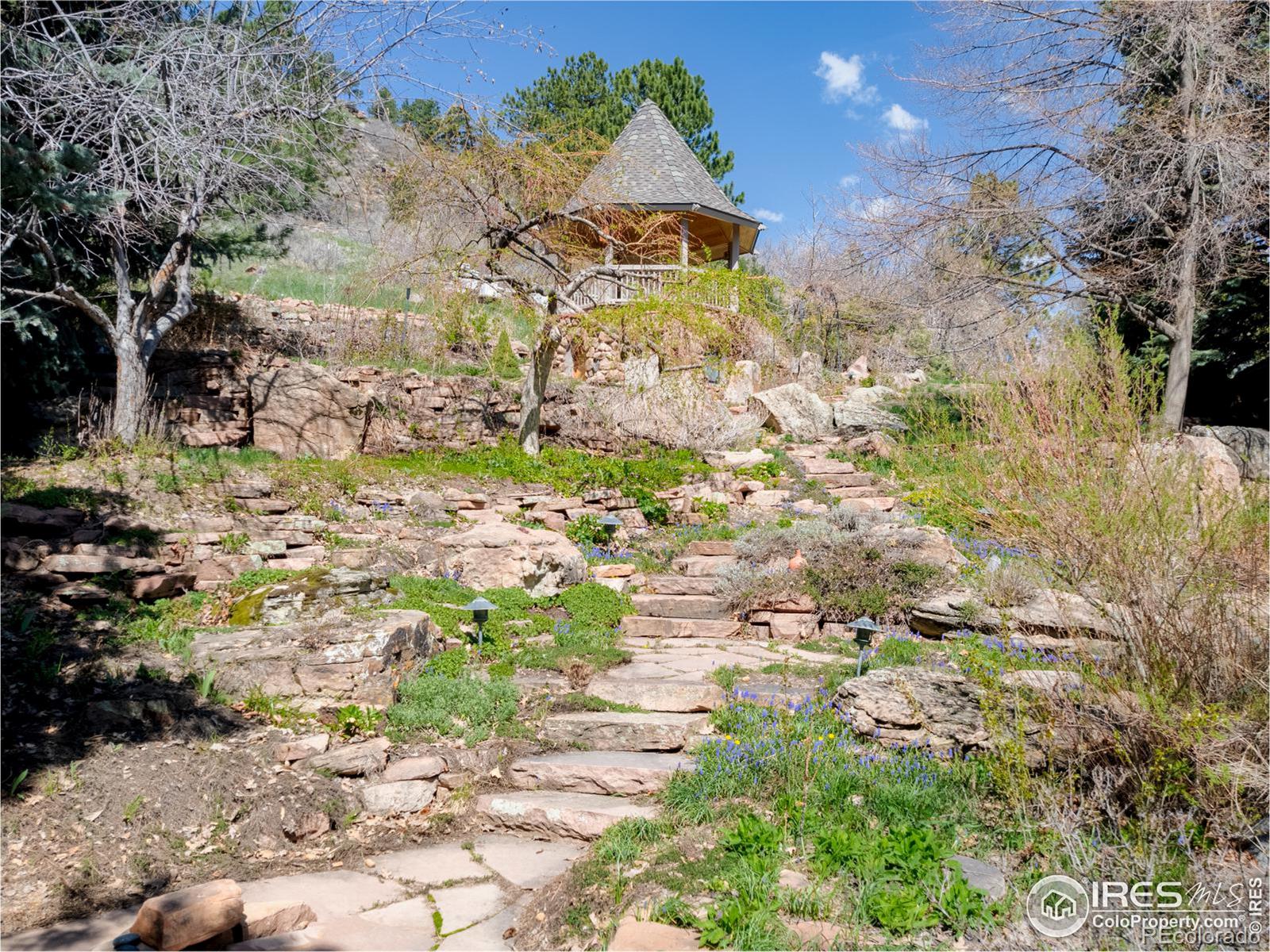 Gazebo with stone steps