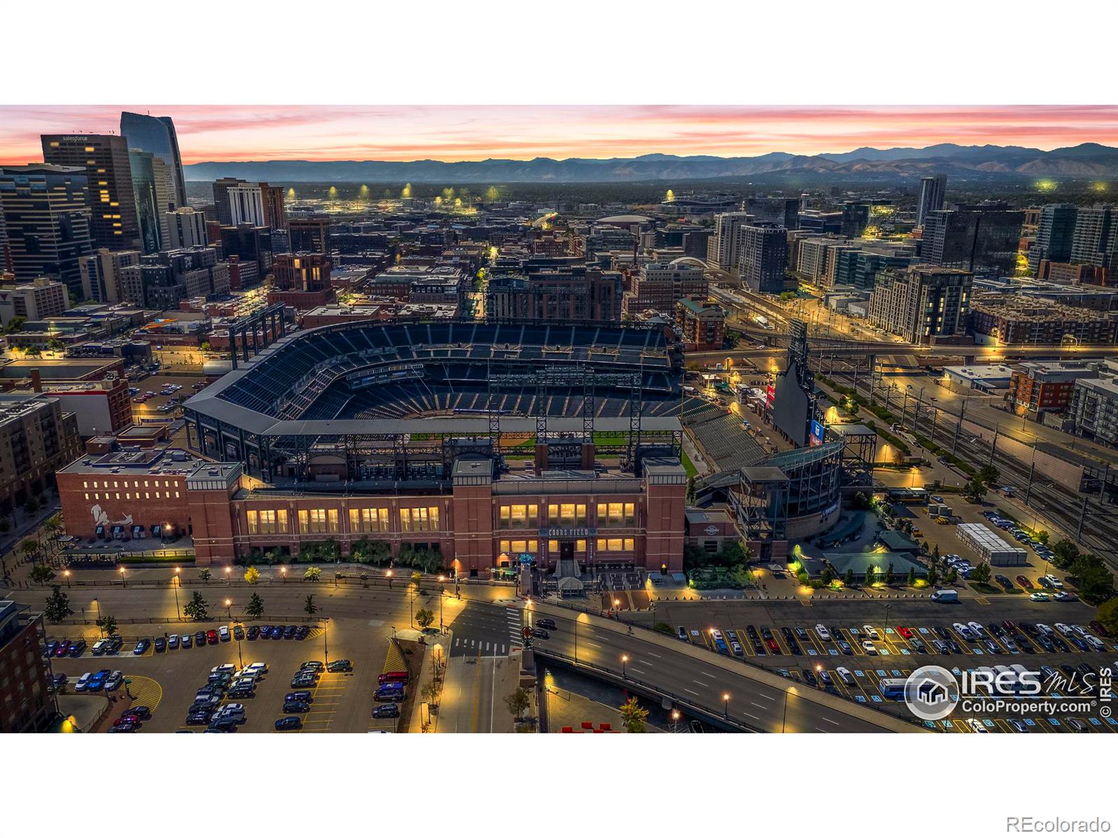 Views of Coors Field and moutains