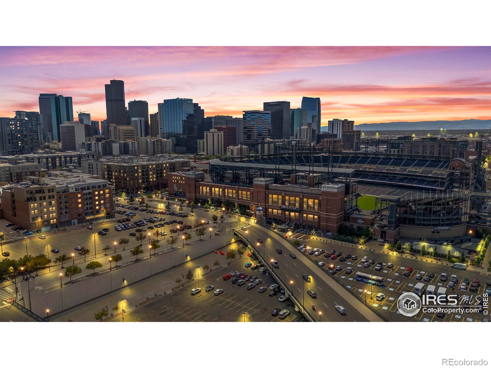 City and mountain views