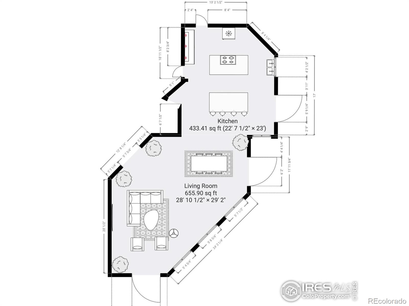 Proposed floorplan remodel for expanded kitchen