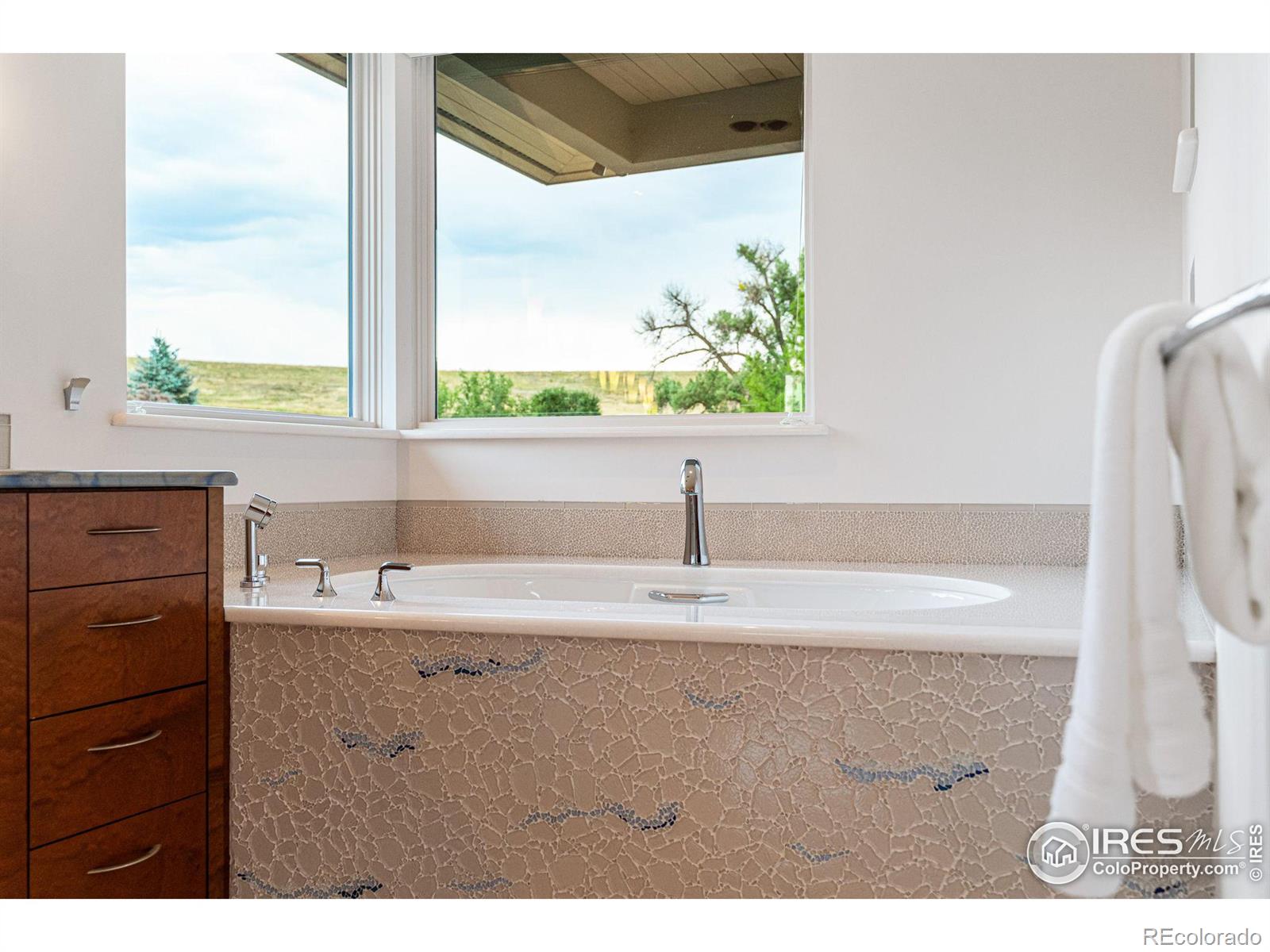 Soaking tubs with views of open space