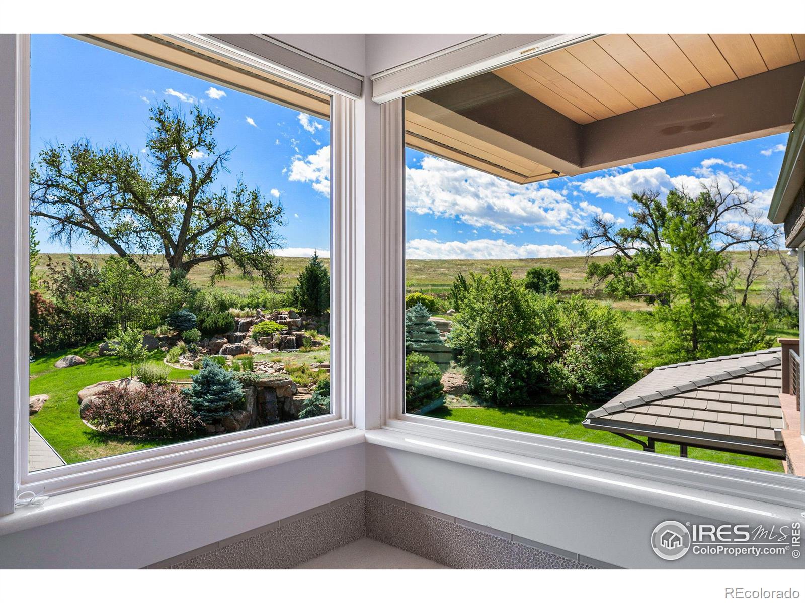 Views east of open space from upstairs bedroom