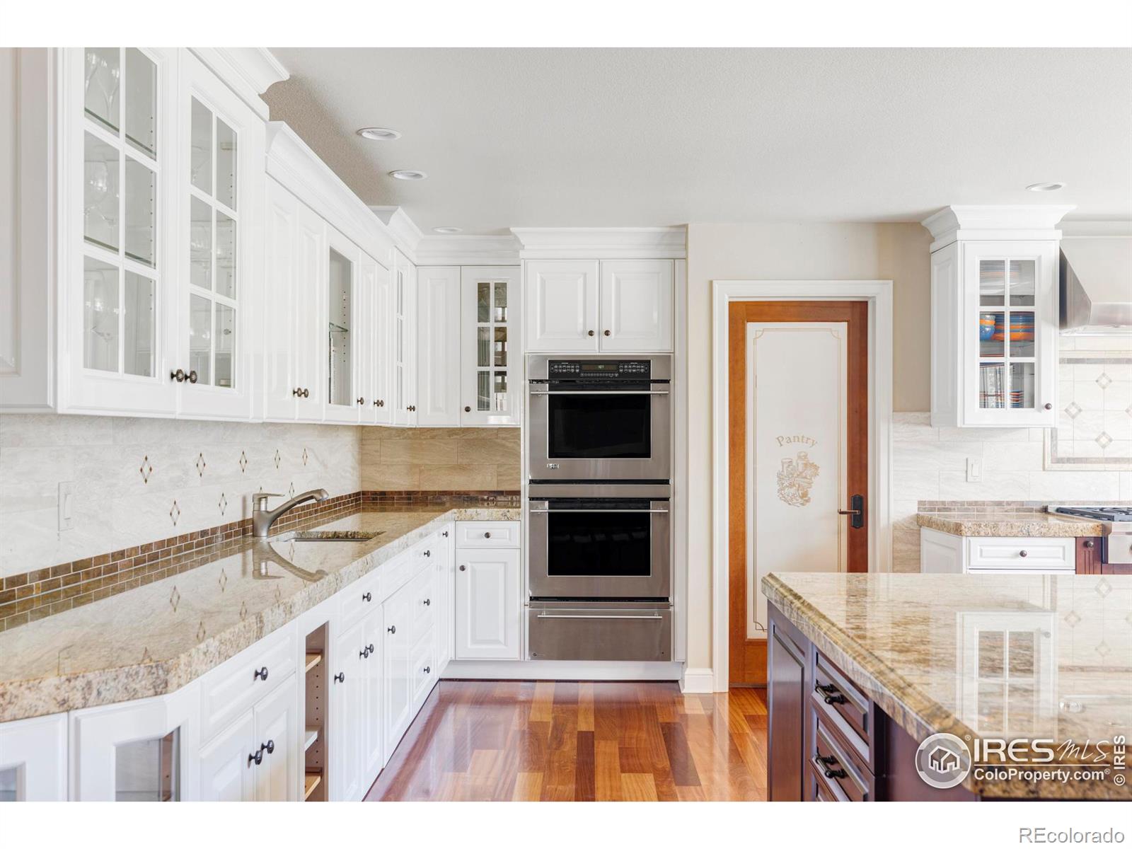 Storage space abounds in the large walk-in pantry.