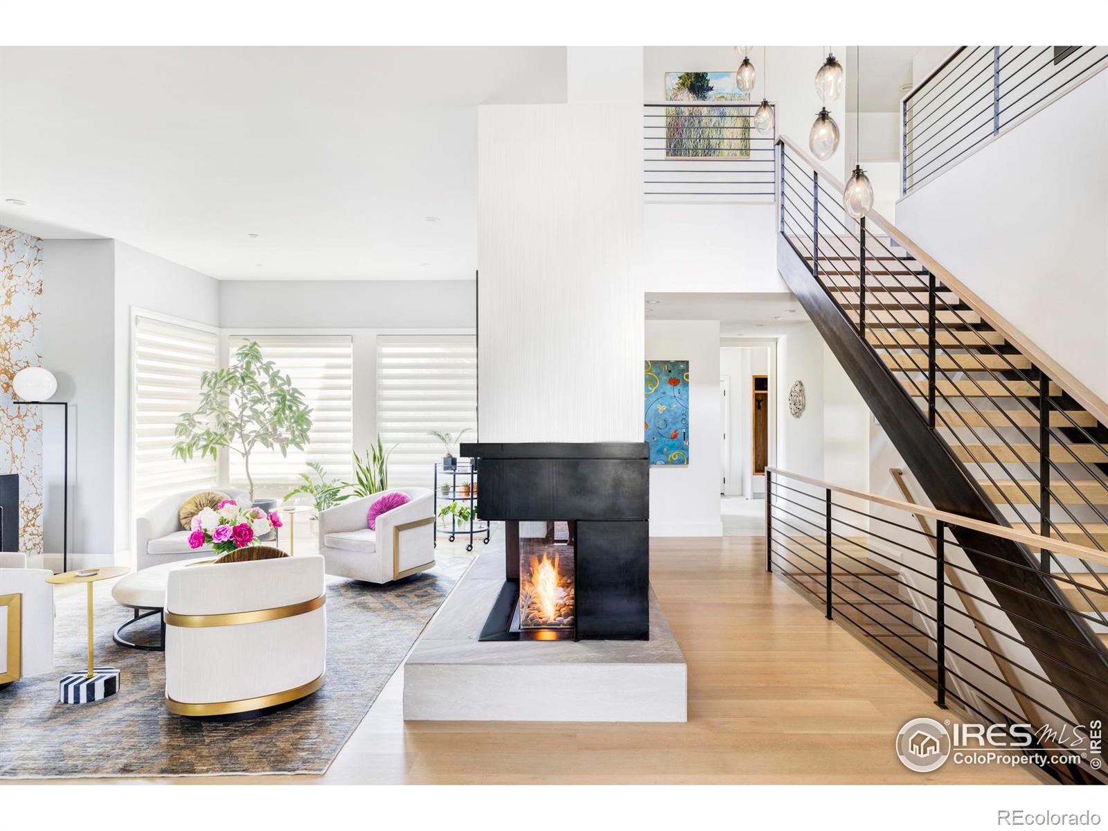 Gracious entry way and living room.